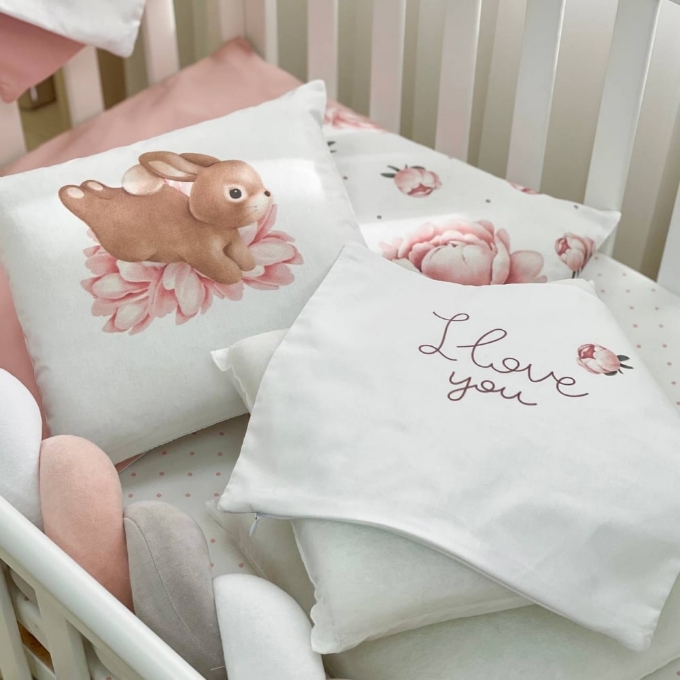 Lenjerie patut bebe flori